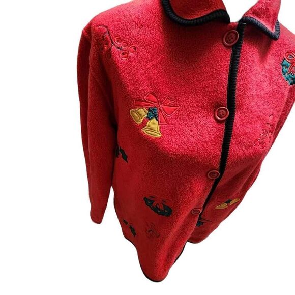 Chinawear By Morsly Small Christmas Button Up Sweater Jacket - Picture 5 of 12